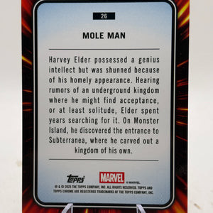 2025 Topps Chrome Marvel /39 Torch Refractor Mole Man FRENLY BRICKS - Open 7 Days