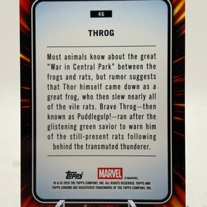 2025 Topps Chrome Marvel Comics Sapphire Edition Green /99 Throg #46 FRENLY BRICKS - Open 7 Days