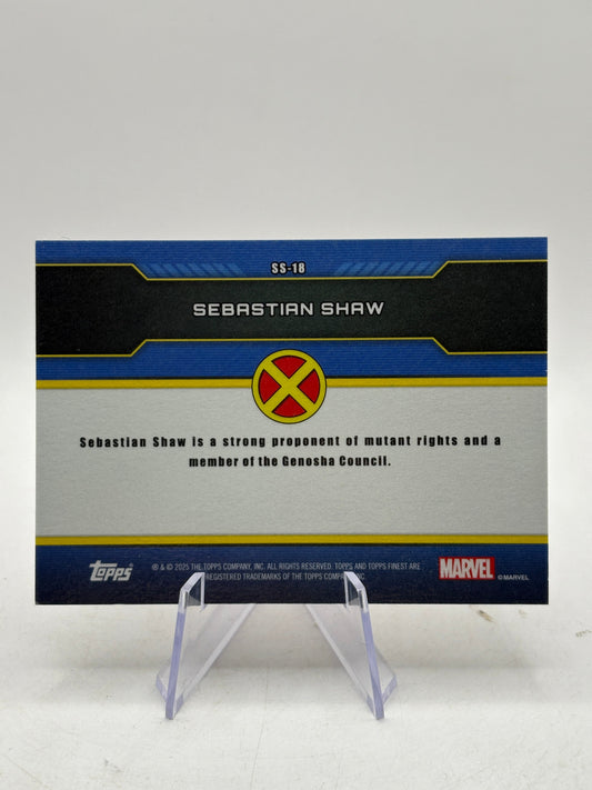 Topps 2025 Finest X-Men '97 Sentinels Scan Sebastian Shaw Silver Refractor #SS-18 FRENLY BRICKS - Open 7 Days