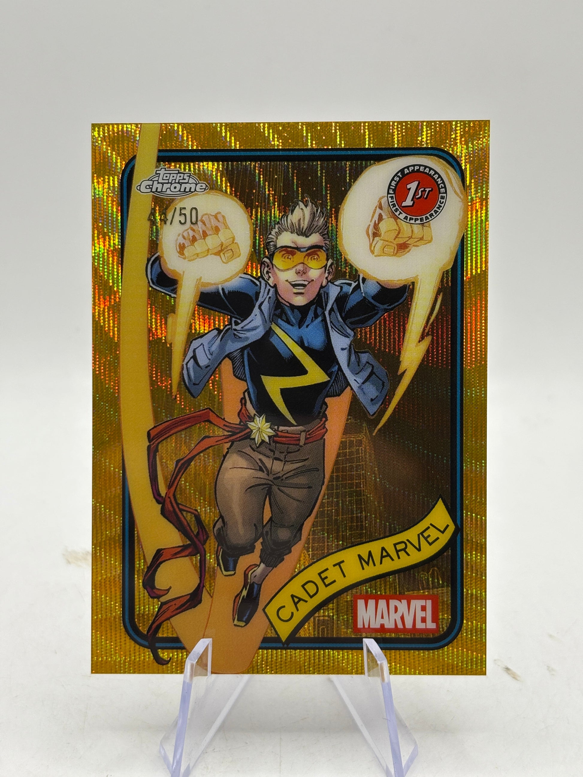 2025 Topps Chrome Marvel Cadet Gold Wave Refractor #/50 FRENLY BRICKS - Open 7 Days