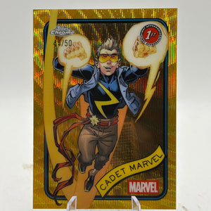 2025 Topps Chrome Marvel Cadet Gold Wave Refractor #/50 FRENLY BRICKS - Open 7 Days