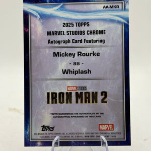 2025 Topps Chrome Marvel Studios Mickey Rourke as Whiplash Auto #AA-MKR FRENLY BRICKS - Open 7 Days