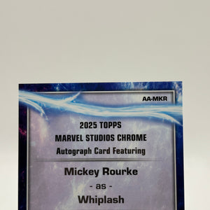 2025 Topps Chrome Marvel Studios Mickey Rourke as Whiplash Auto #AA-MKR FRENLY BRICKS - Open 7 Days