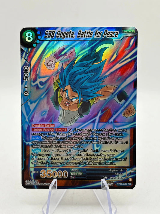 Dragon Ball Super Masters - SSB Gogeta, Battle for Peace BT26-044 SR NM FRENLY BRICKS - Open 7 Days