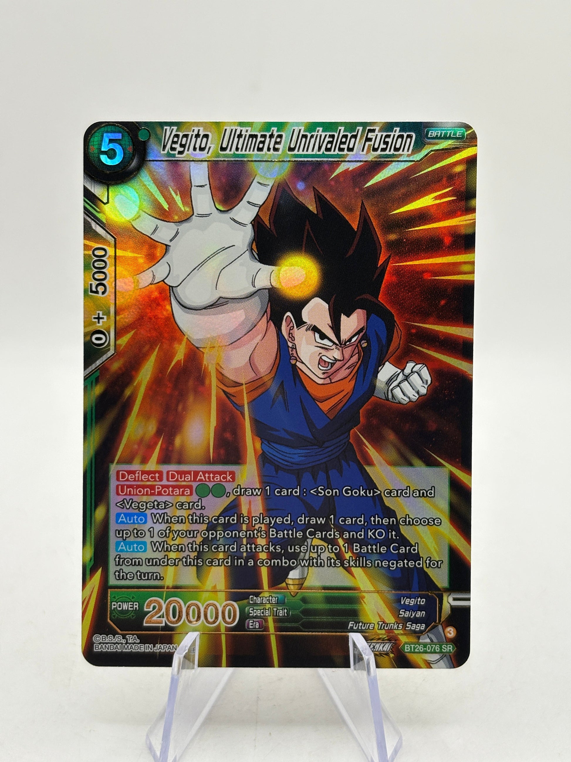 Dragon Ball Super Masters - Vegito, Ultimate Unrivaled Fusion BT26-076 SR NM FRENLY BRICKS - Open 7 Days