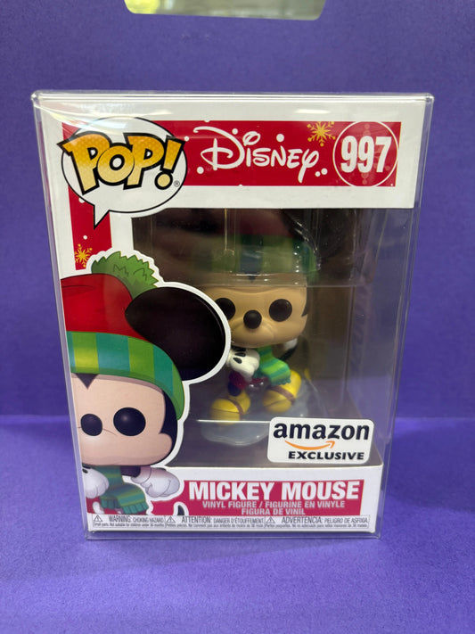 Funko Pop Mickey Mouse 997 Disney Holiday Christmas Amazon Exclusive NEW FRENLY BRICKS - Open 7 Days