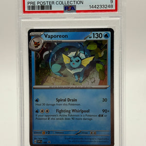 2025 Pokemon SVP Promo - Vaporeon SVP168 Black Star Promo PSA 9 FRENLY BRICKS - Open 7 Days