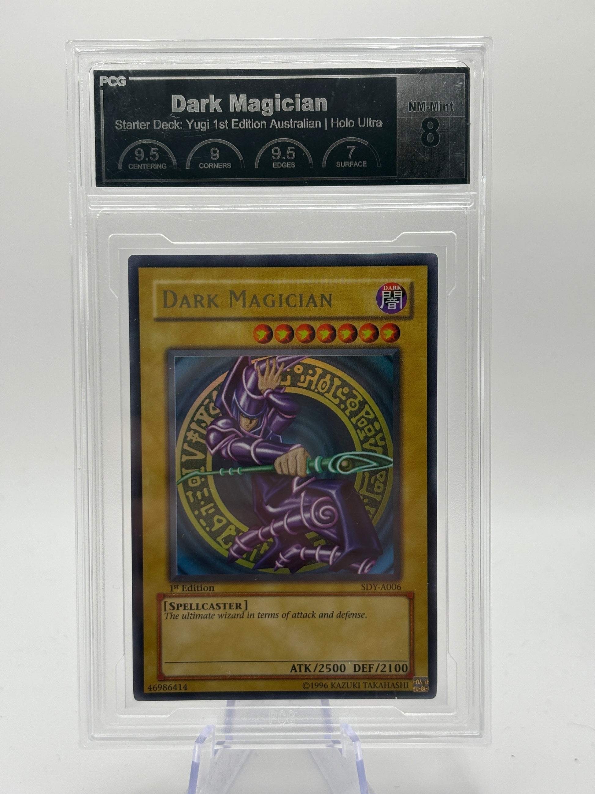 Yu-Gi-Oh! Dark Magician SDY-A006 Starter Deck 1st Edition PCG 8 NM FRENLY BRICKS - Open 7 Days