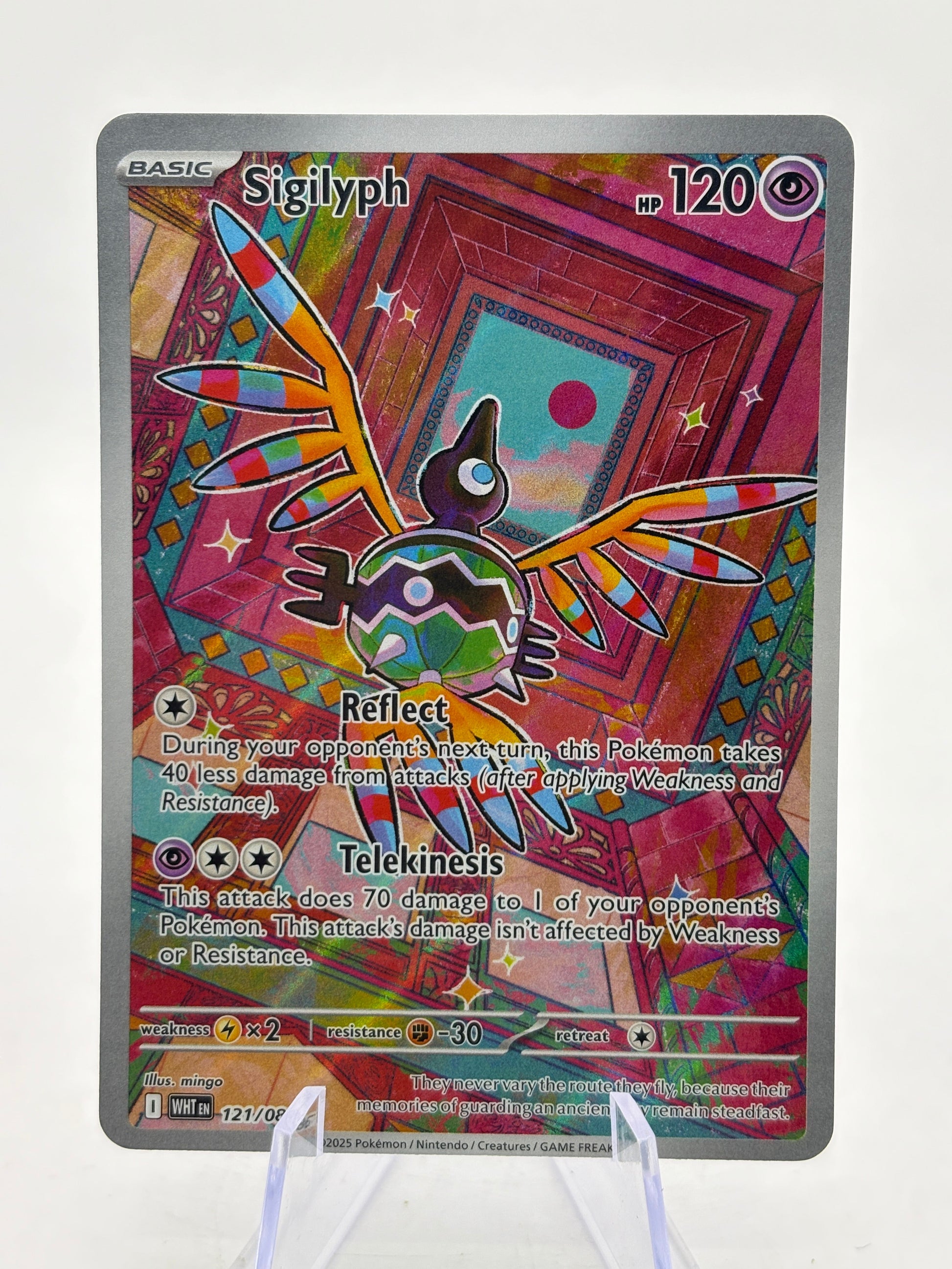 Pokemom TCG SV White Flare - Sigilyph 121/086 Illustration Rare NM FRENLY BRICKS - Open 7 Days