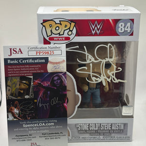 Funko POP! WWE #84 Stone Cold Steve Austin Signed with JSA Certification FRENLY BRICKS - Open 7 Days