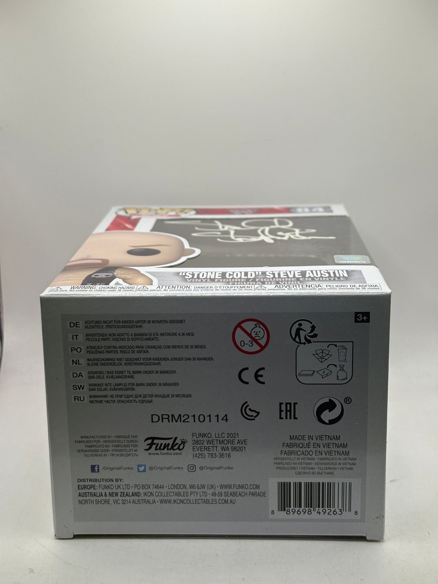 Funko POP! WWE #84 Stone Cold Steve Austin Signed with JSA Certification FRENLY BRICKS - Open 7 Days