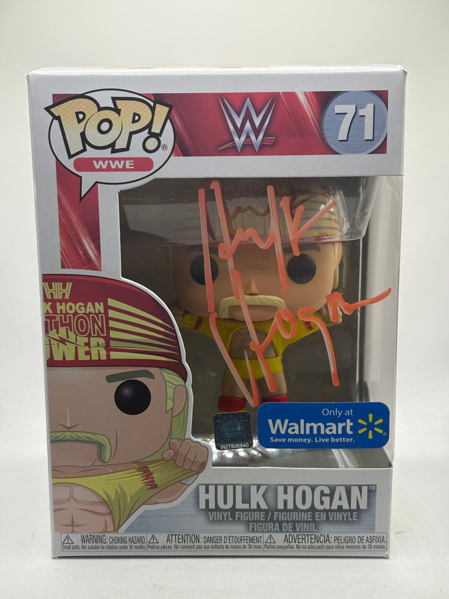 Funko POP! WWE Hulk Hogan Signed Autographed #71 with DPO COA FRENLY BRICKS - Open 7 Days