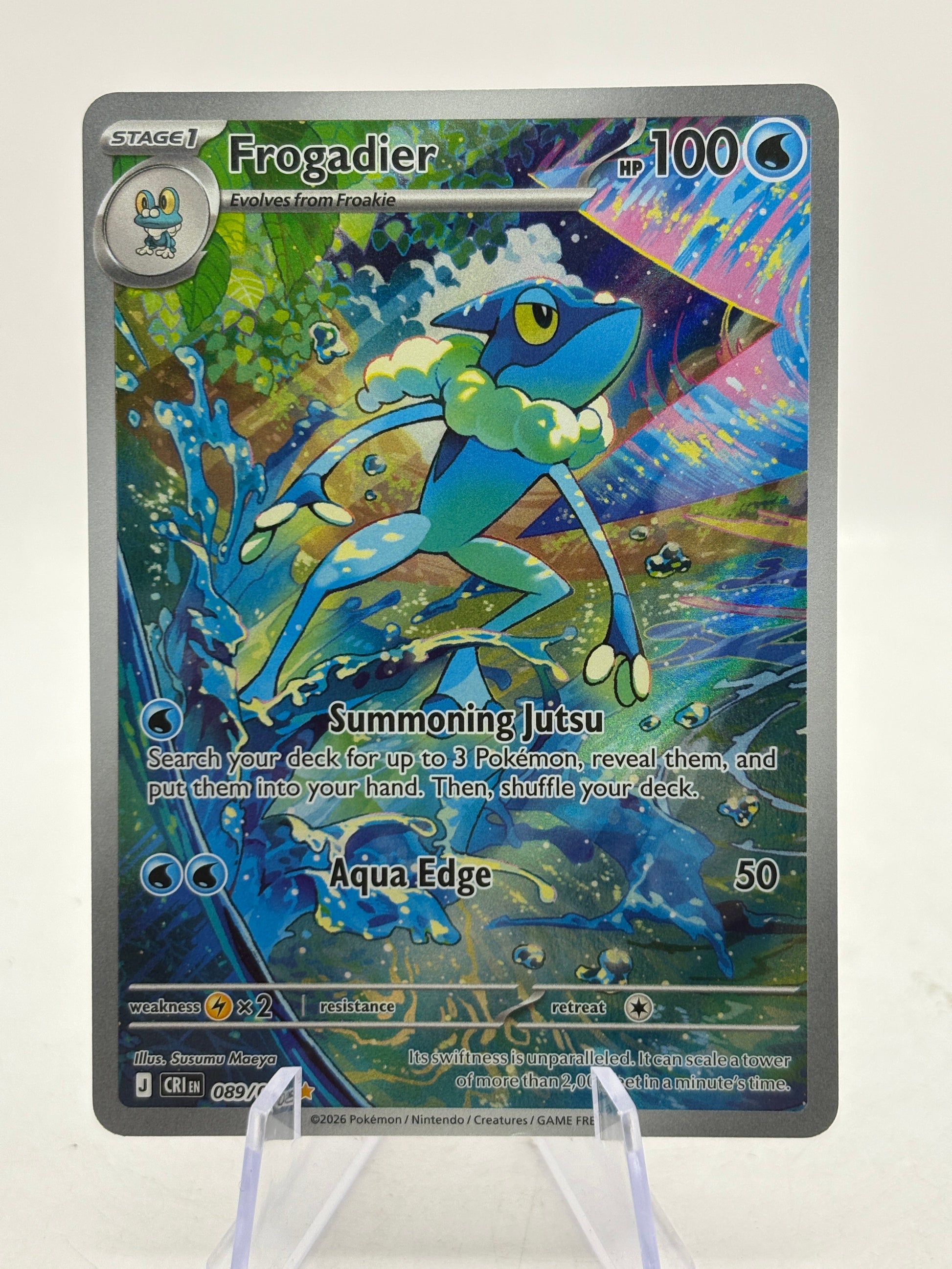 Pokemon TCG Chaos Rising - Frogadier 089/086 Illustration Rare NM (1) FRENLY BRICKS - Open 7 Days