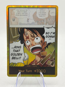 One Piece Luffy Ring That Golden Bell!! Gold Foil Don!! Bandai English Card