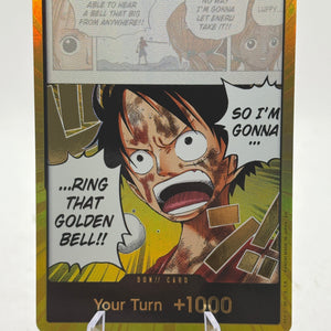 One Piece Luffy Ring That Golden Bell!! Gold Foil Don!! Bandai English Card FRENLY BRICKS - Open 7 Days