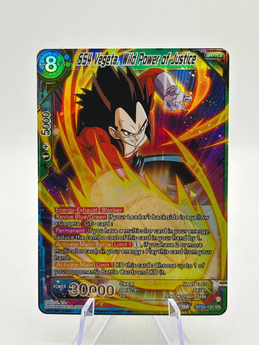 Dragon Ball Super Masters - SS4 Vegeta, Wild Power of Justice BT25-133 SR FRENLY BRICKS - Open 7 Days