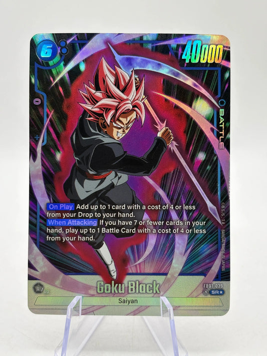 Dragon Ball Super Fusion World - Goku Black FB01-039 SR Alternate Art NM FRENLY BRICKS - Open 7 Days