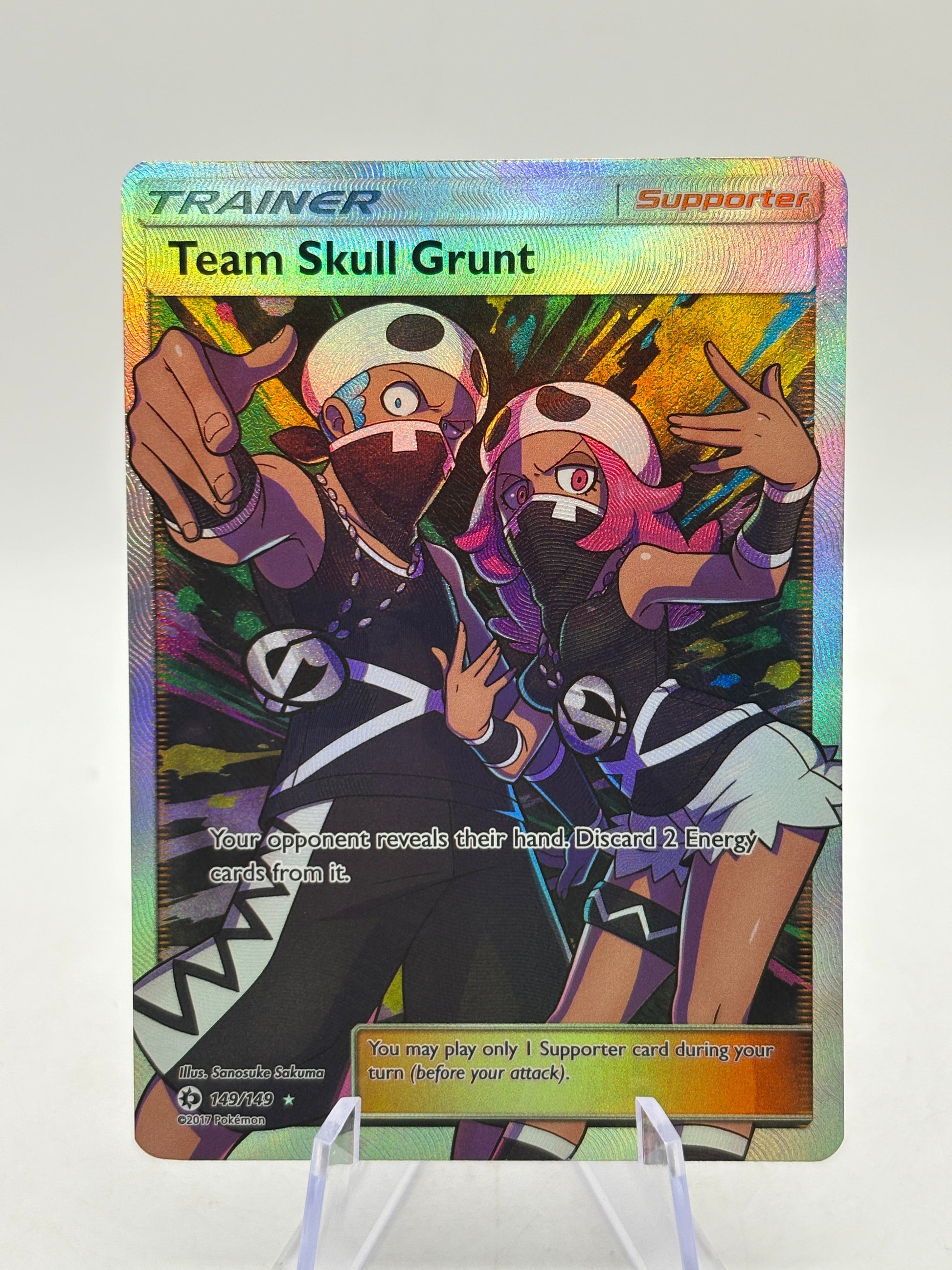 Pokemon TCG Sun Moon Base - Team Skull Grunt 149/149 Full Art LP FRENLY BRICKS - Open 7 Days