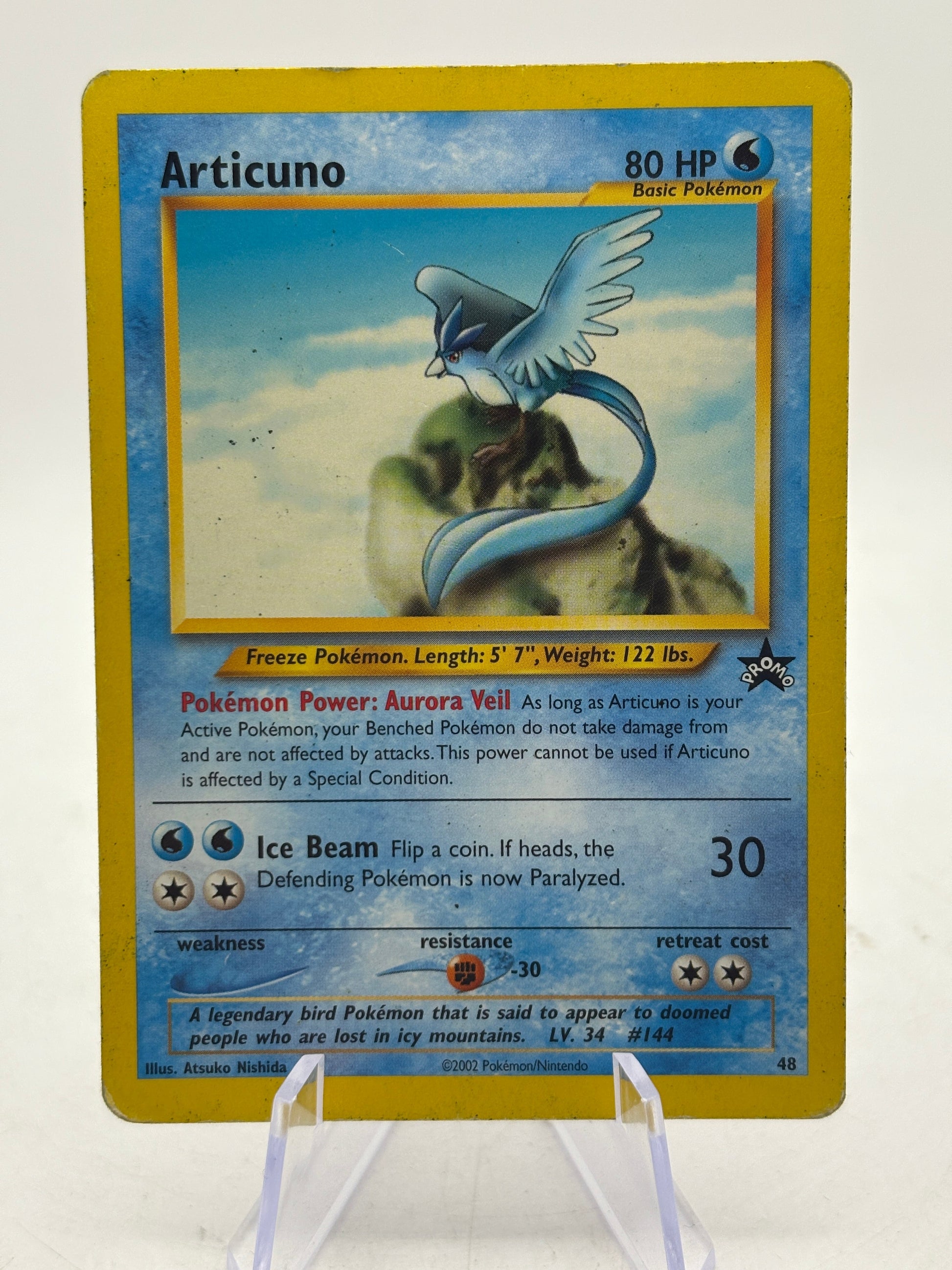 Pokemon TCG WOTC Black Star Promo - Articuno 48 Promo Heavy Played FRENLY BRICKS - Open 7 Days