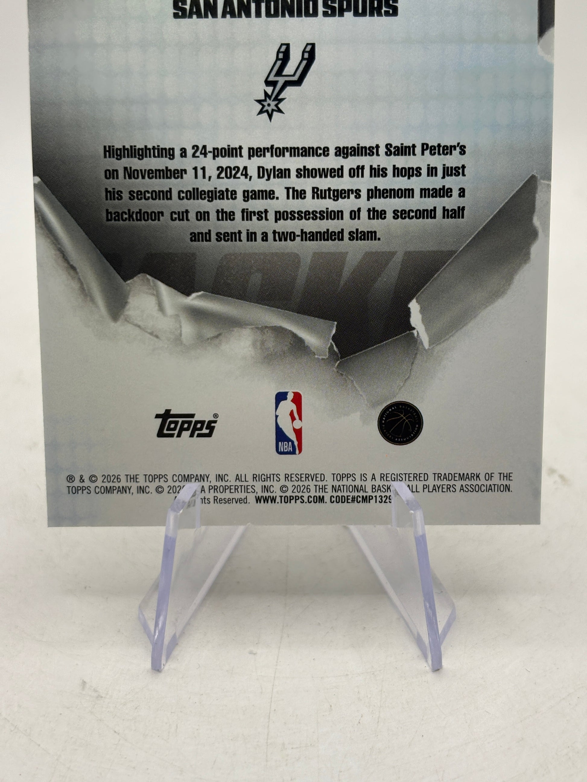 Dylan Harper 2025-26 Topps NBA Hoops RC Rookie Jam Packed Foil Insert Spurs FRENLY BRICKS - Open 7 Days