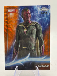 2025 Topps Chrome Marvel Studios Sapphire Orange /25 Vision #55