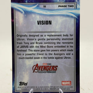 2025 Topps Chrome Marvel Studios Sapphire Orange /25 Vision #55 FRENLY BRICKS - Open 7 Days