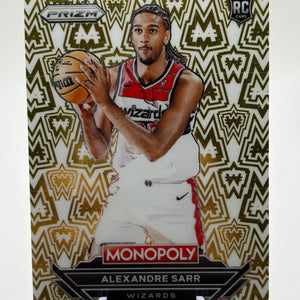 2024-25 Panini Prizm Monopoly Alexandre Sarr Rookie White Money Case Hit SP MINT FRENLY BRICKS - Open 7 Days