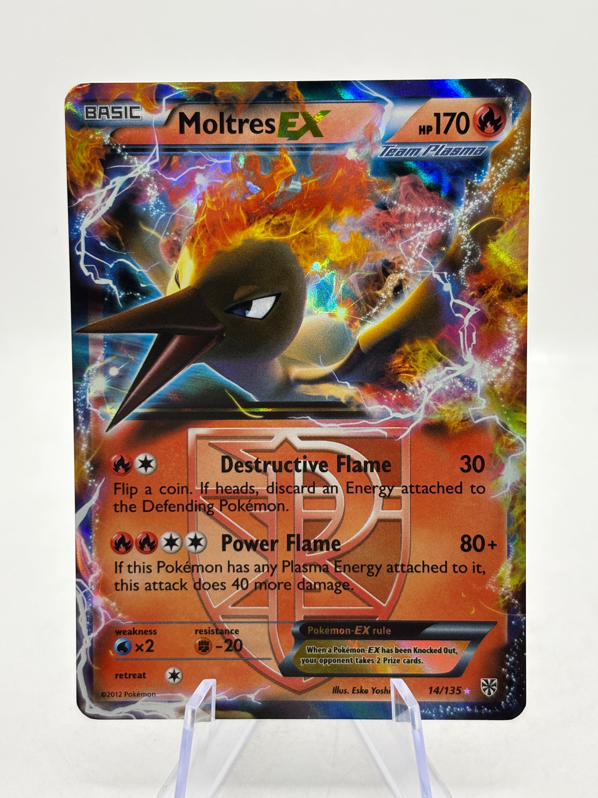 Pokemon TCG Black White Plasma Storm - Moltres EX 14/135 NM FRENLY BRICKS - Open 7 Days