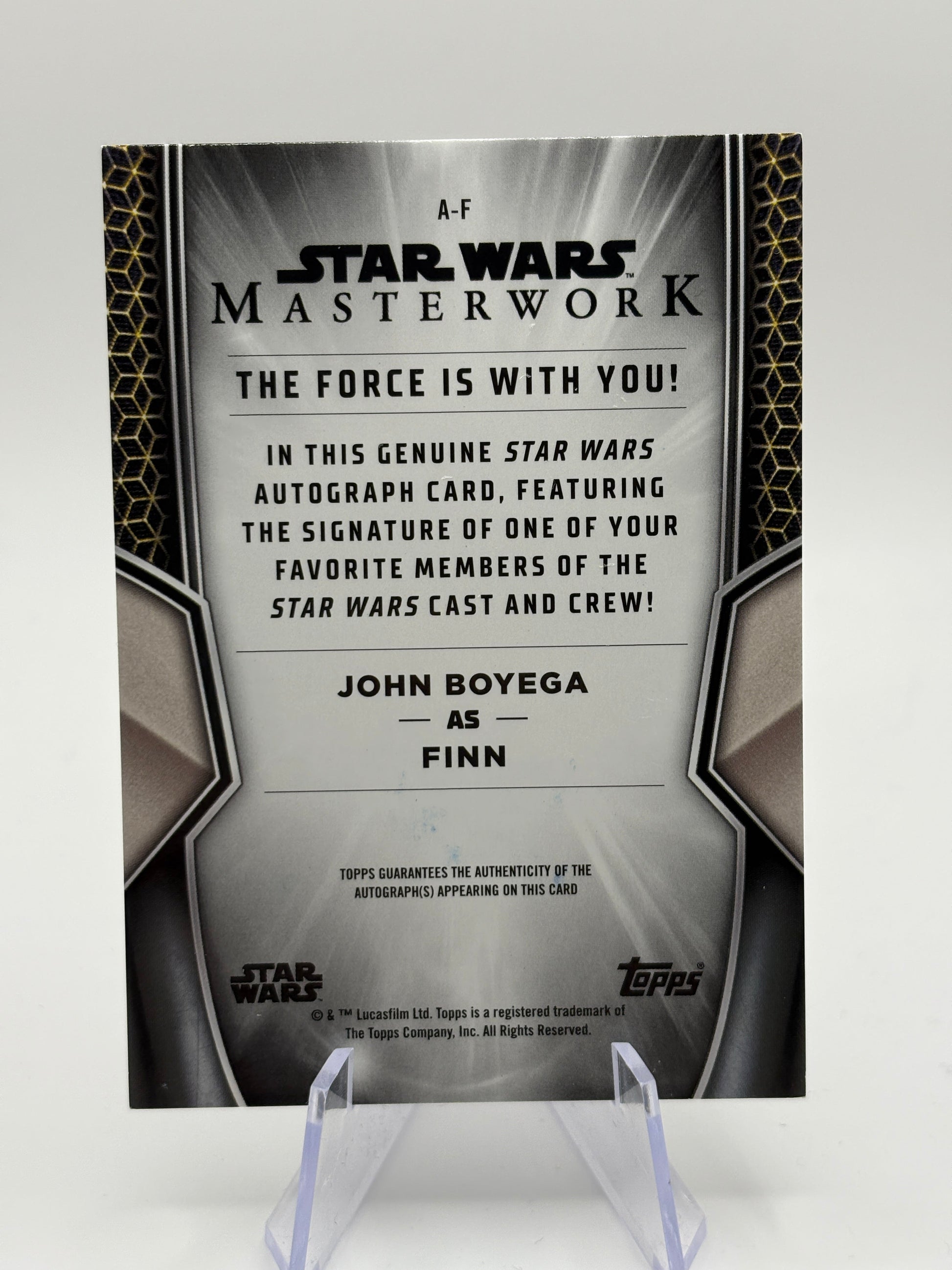 Finn Silver Metal Border Auto /25 2025 Topps Star Wars Masterwork John Boyega FRENLY BRICKS - Open 7 Days