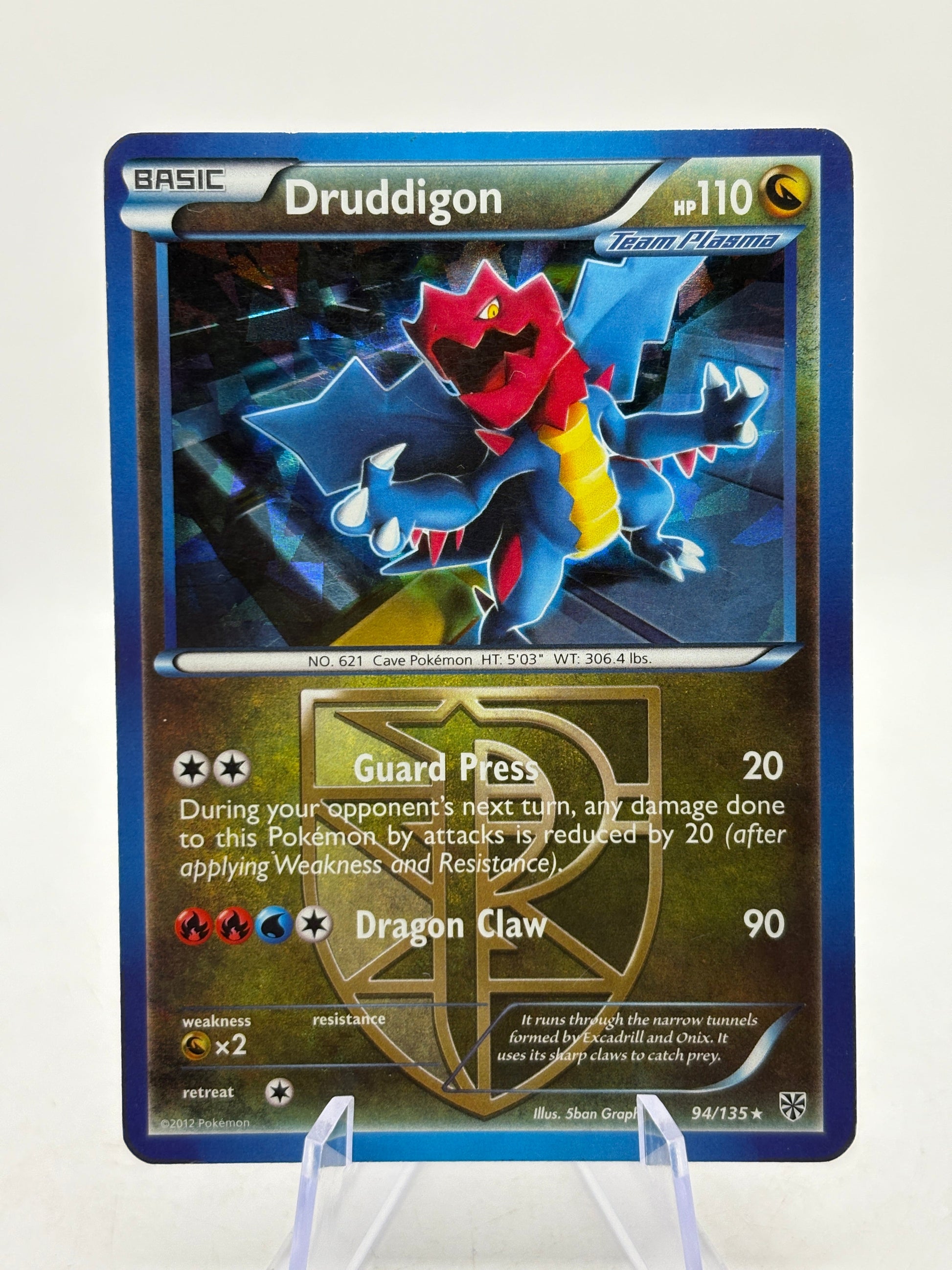 Pokemon TCG Black White Plasma Storm - Druddigon 94/135 Cracked Ice MP FRENLY BRICKS - Open 7 Days