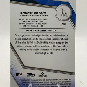 2025 Bowman's Best #46 Shohei Ohtani Wave Refractor FRENLY BRICKS - Open 7 Days