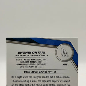 2025 Bowman's Best #46 Shohei Ohtani Wave Refractor FRENLY BRICKS - Open 7 Days