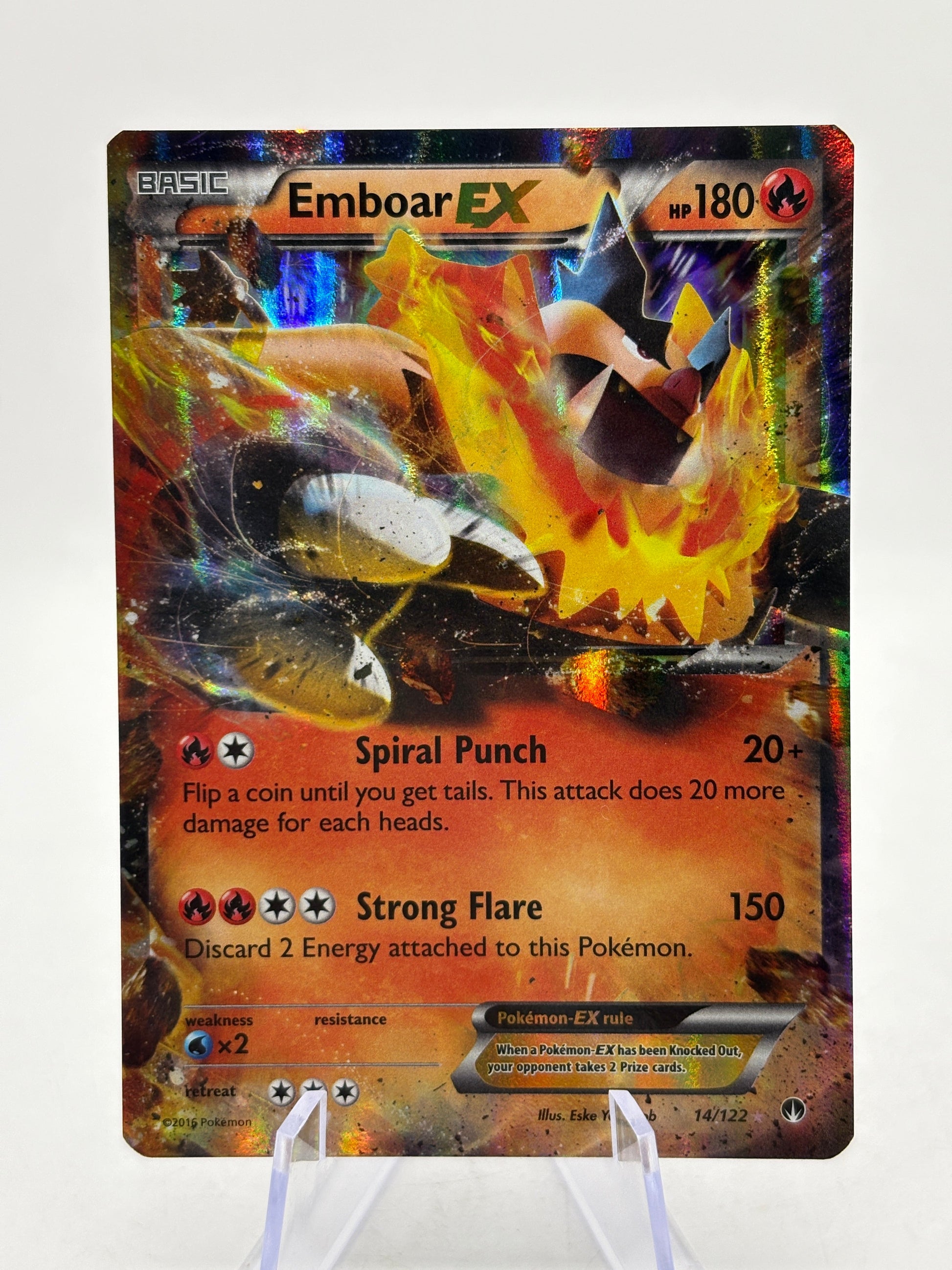 Pokemon TCG XY Breakpoint - Emboar EX 14/122 Rare Holo NM FRENLY BRICKS - Open 7 Days