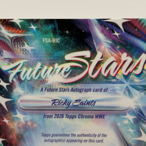 2026 Topps Chrome WWE Ricky Saints Future Stars Auto #FSA-RIC FRENLY BRICKS - Open 7 Days
