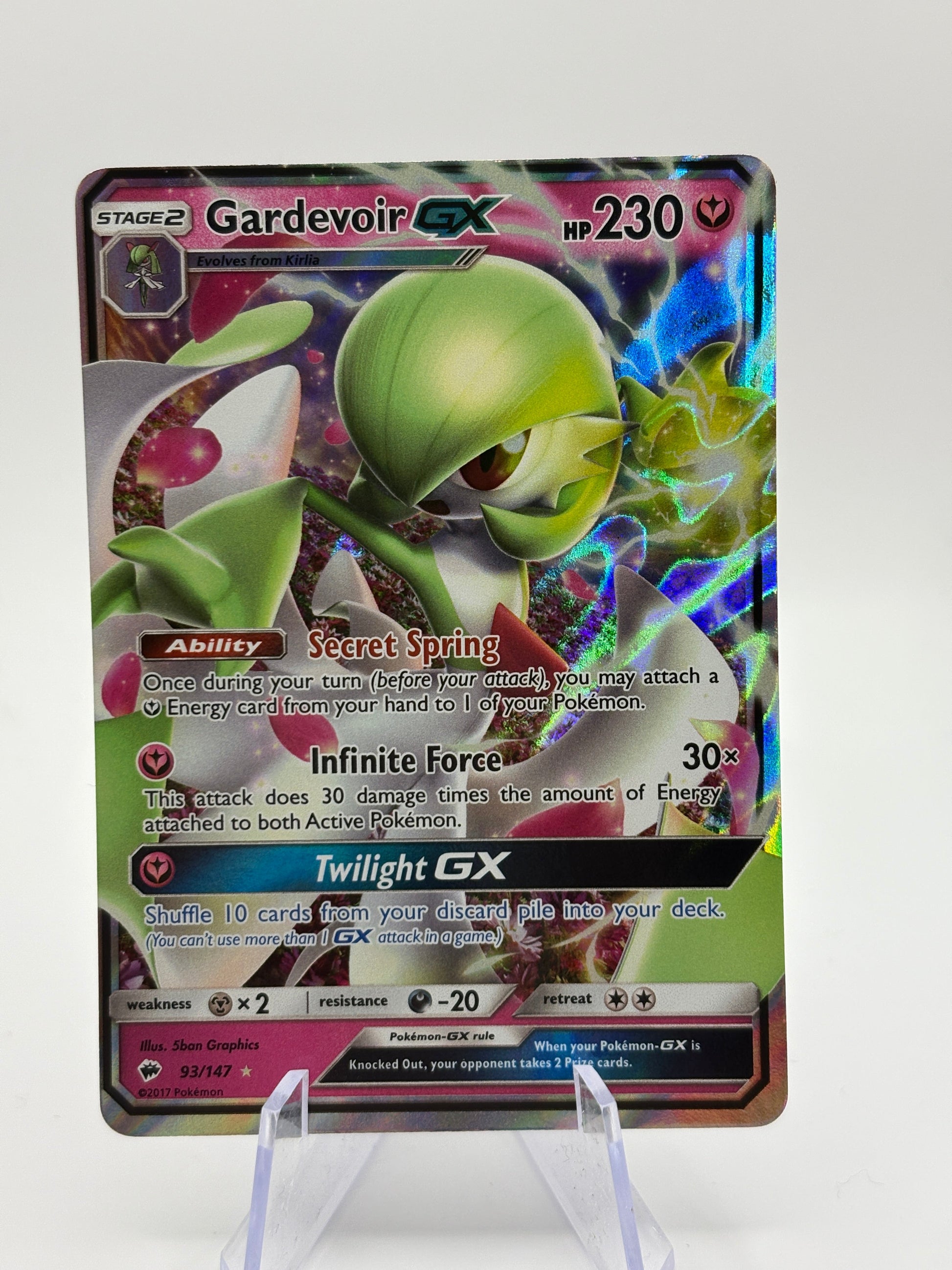 Pokemon TCG Sun Moon Burning Shadows - Gardevoir GX 93/147 Full Art LP FRENLY BRICKS - Open 7 Days