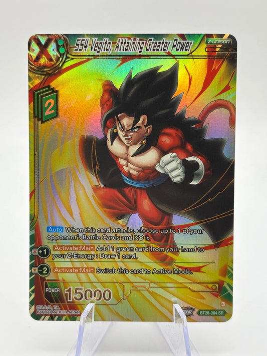 Dragon Ball Super Masters - SS4 Vegito, Attaining Greater Power BT26-064 SR FRENLY BRICKS - Open 7 Days