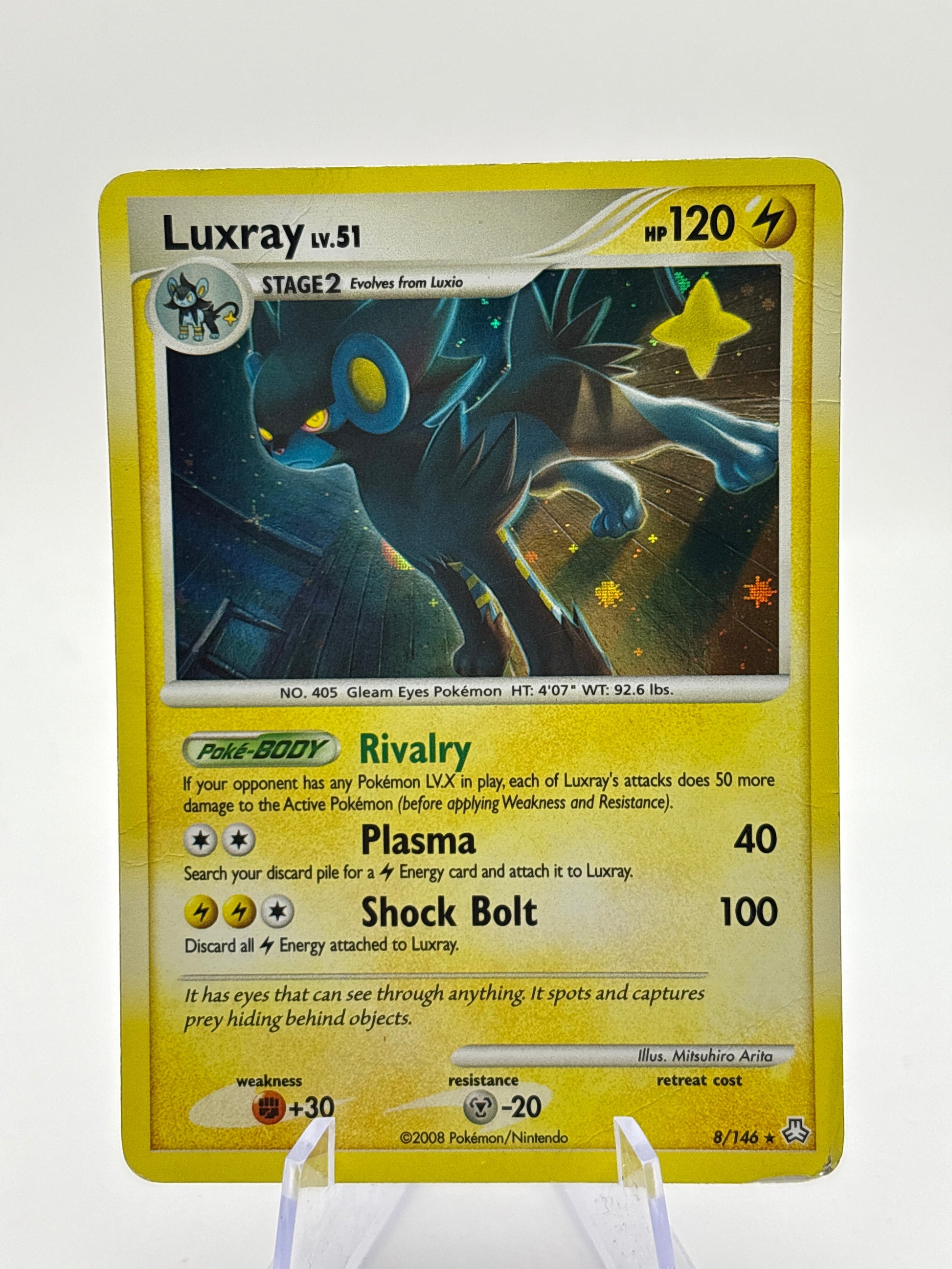 Pokemon TCG Diamond Pearl Legends Awakened - Luxray 8/146 Rare Holo HP FRENLY BRICKS - Open 7 Days