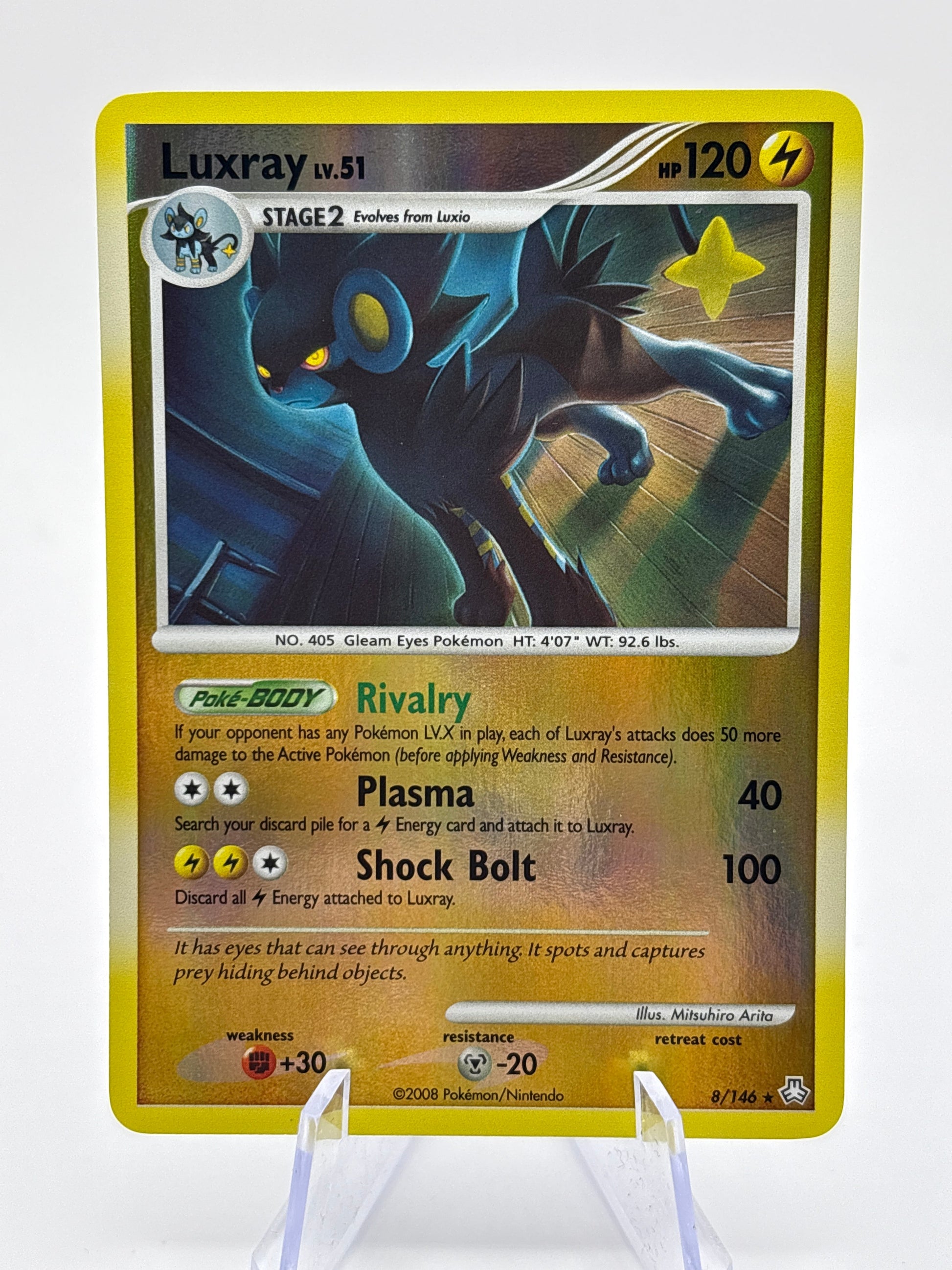 Pokemon TCG Diamond Pearl Legends Awakened - Luxray 8/146 Rare Reverse Holo MP FRENLY BRICKS - Open 7 Days