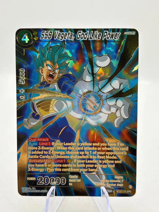 Dragon Ball Super Masters - SSB Vegeta, God-Like Power BT23-115 SPR FRENLY BRICKS - Open 7 Days