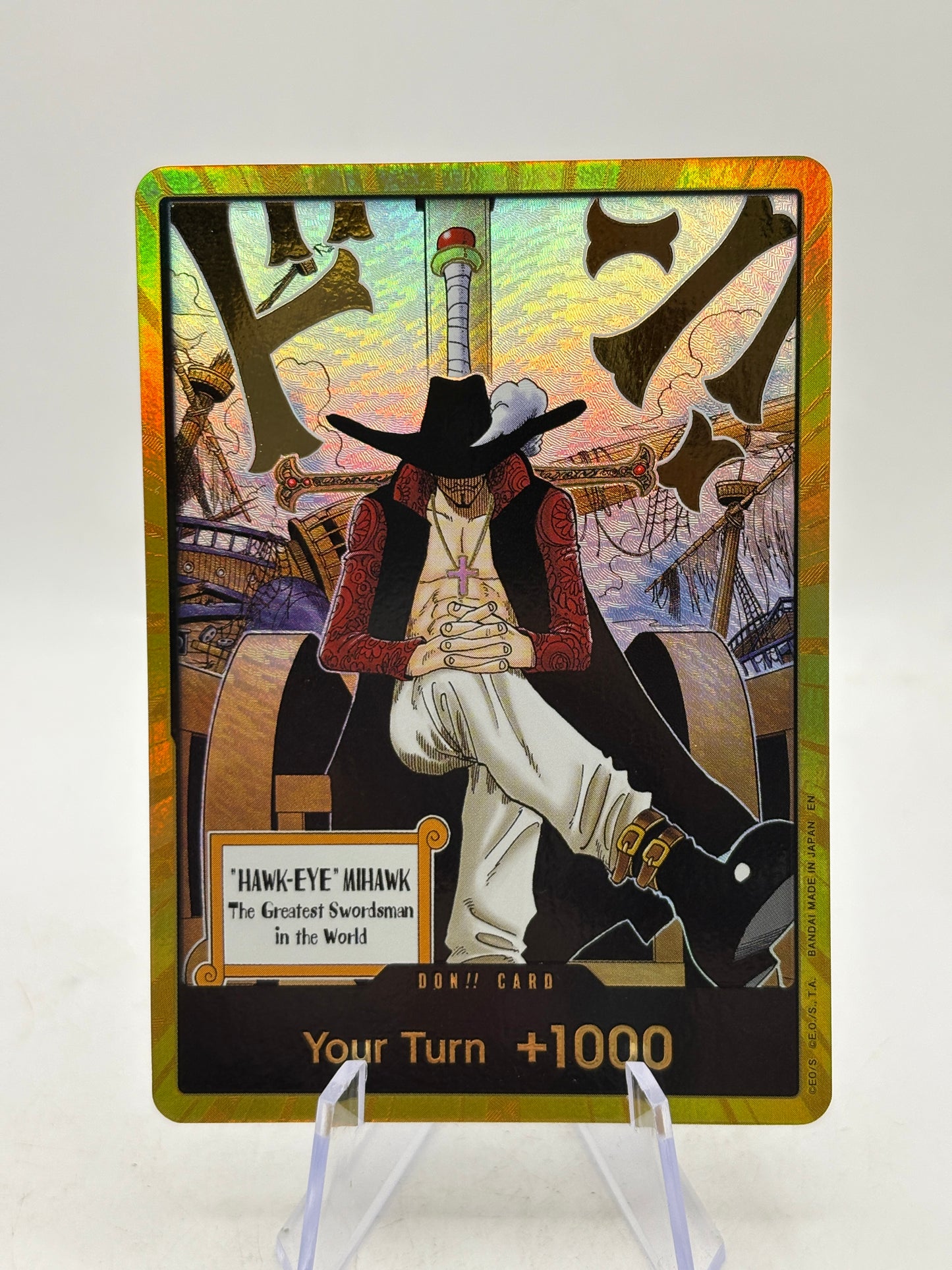 One Piece TCG OP14 - Mihawk Gold Don!! Card English NM