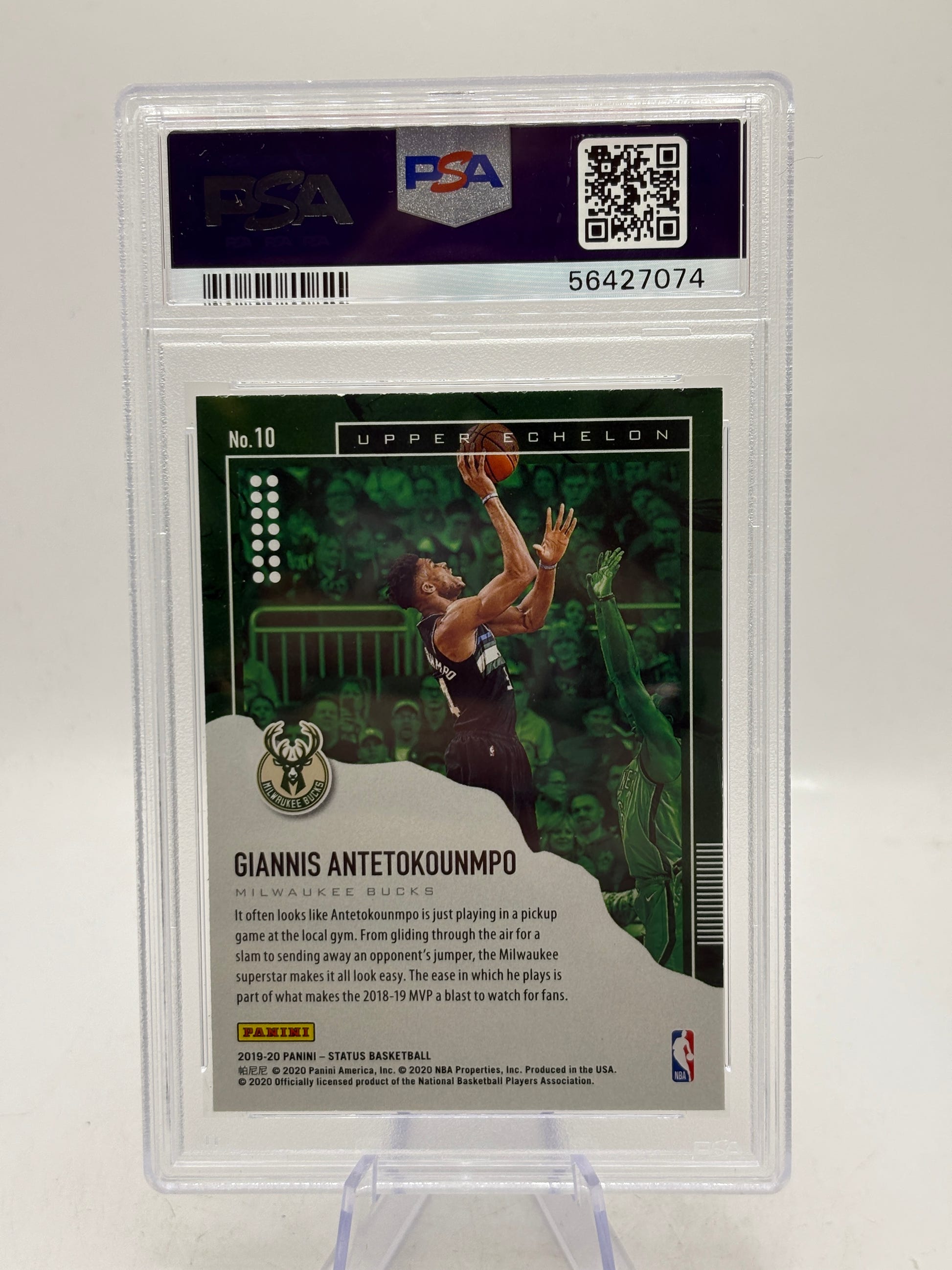 Panini 2019-20 Status Upper Echelon Giannis Antetokounmpo #10 PSA image 2