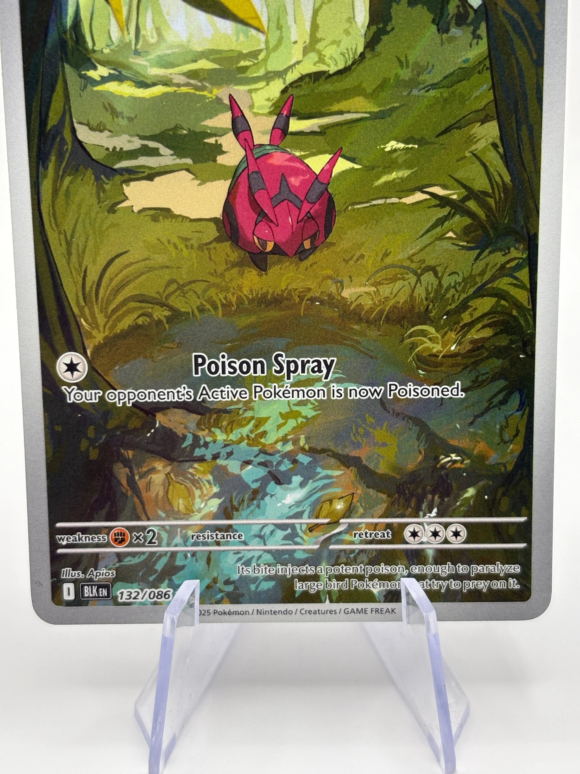 Pokemon TCG Black Bolt - Venipede 132/086 Illustration Rare NM FRENLY BRICKS - Open 7 Days