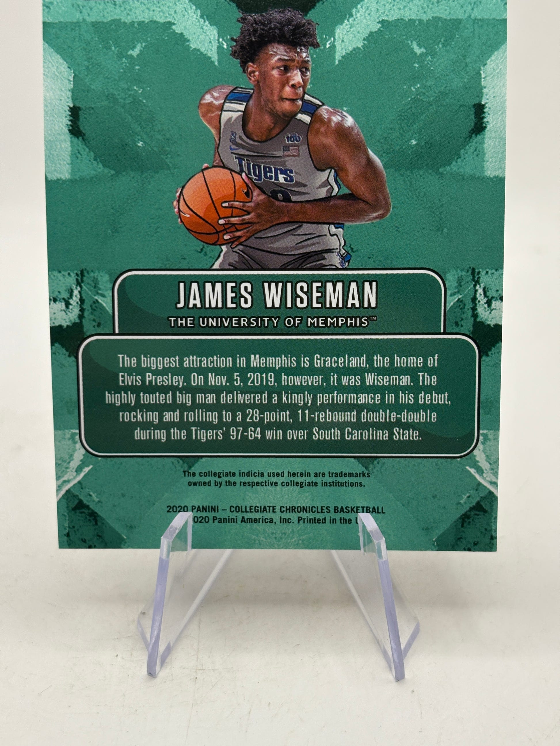 2020 Panini Chronicles Collegiate James Wiseman Rookie Downtown SP image 6