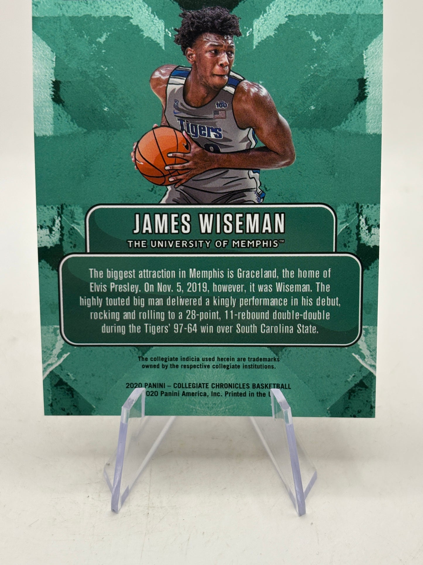 2020 Panini Chronicles Collegiate James Wiseman Rookie Downtown SP