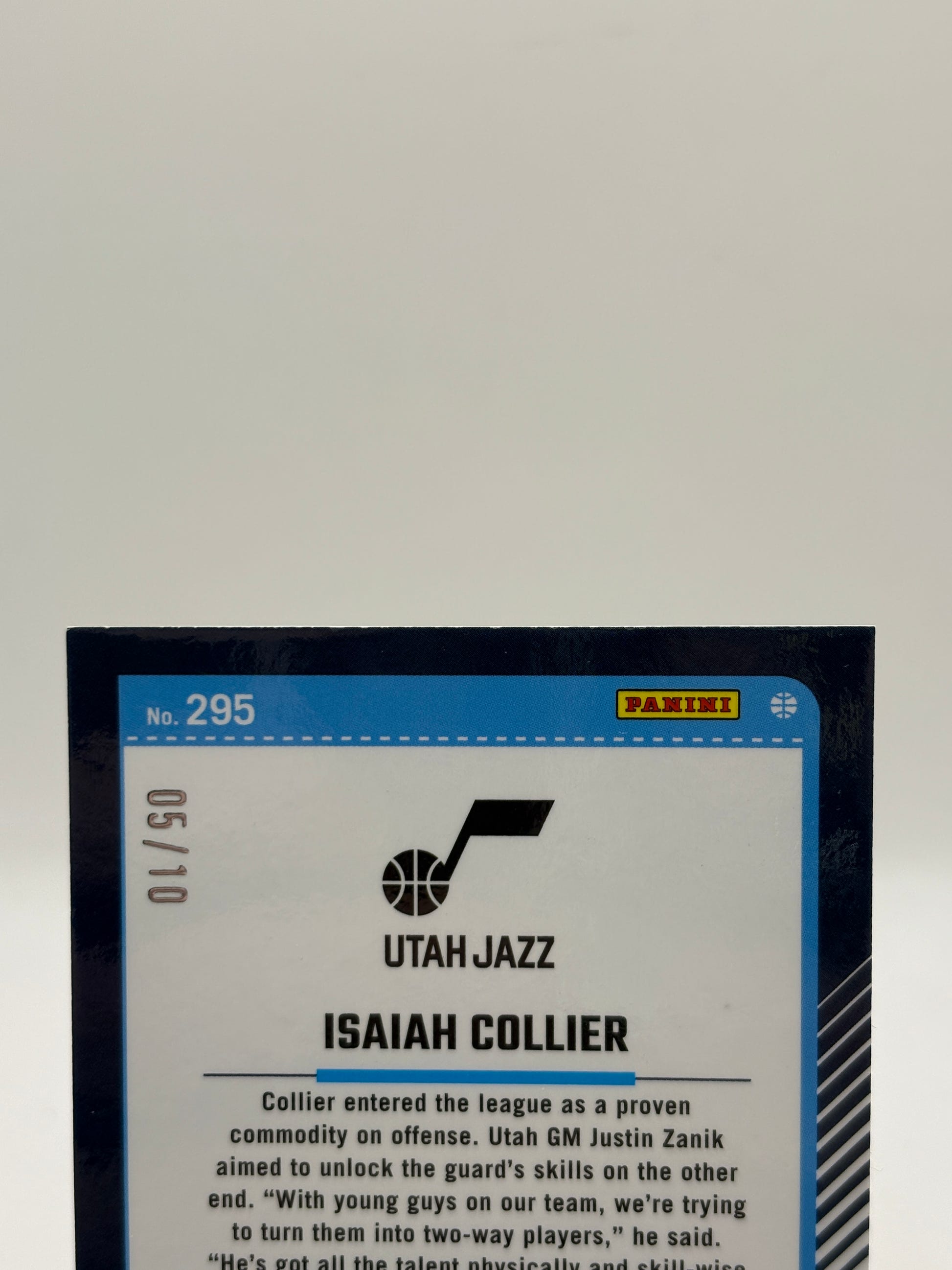 2024-25 Panini Donruss Basketball #295 Isaiah Collier 05/10 Gold Fast Break Rated Rookie image 3