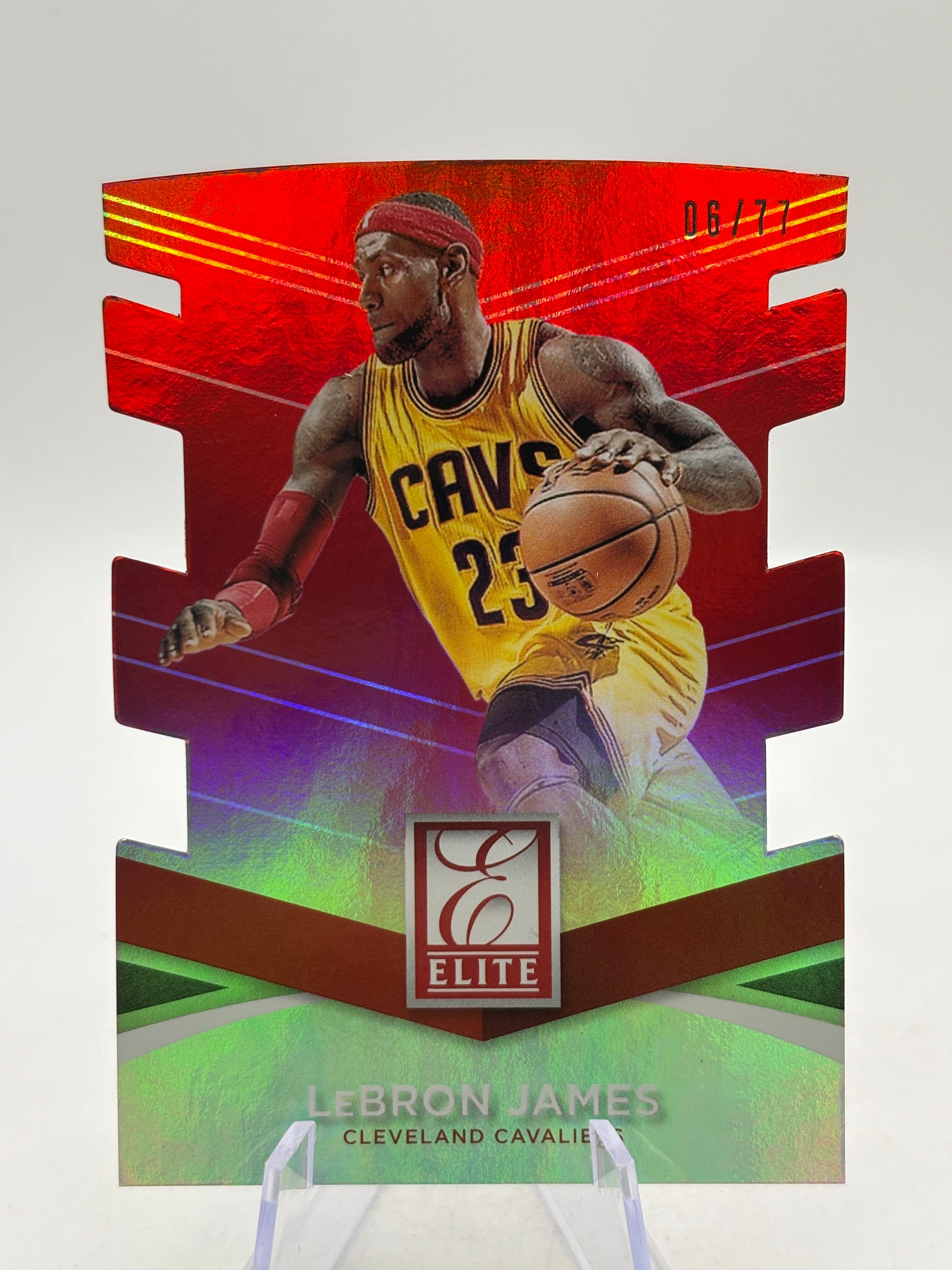 2014-15 Panini Donruss Elite Set Status Die-Cut 06/77 LeBron James #80 image 1