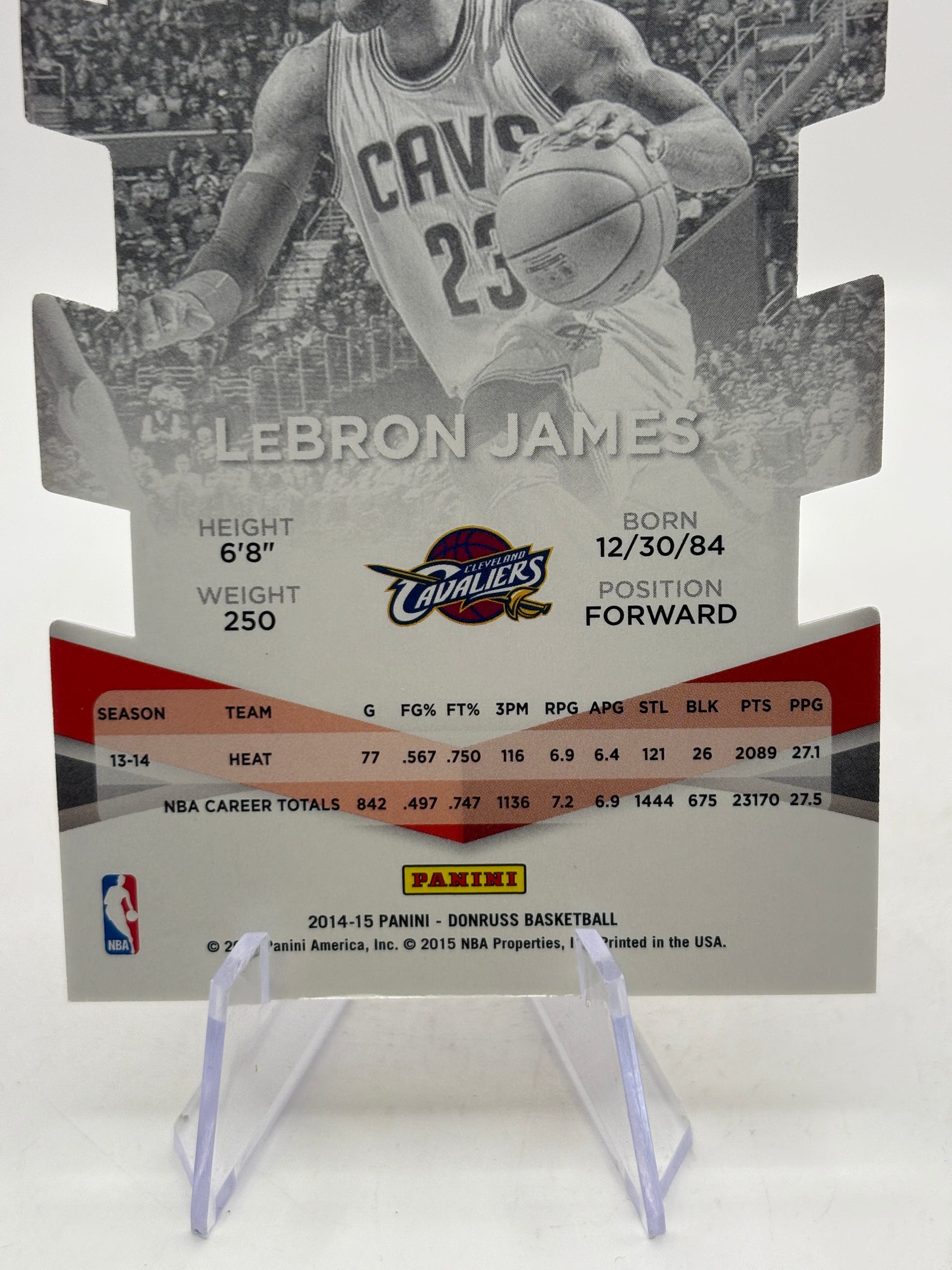2014-15 Panini Donruss Elite Set Status Die-Cut 06/77 LeBron James #80 image 4