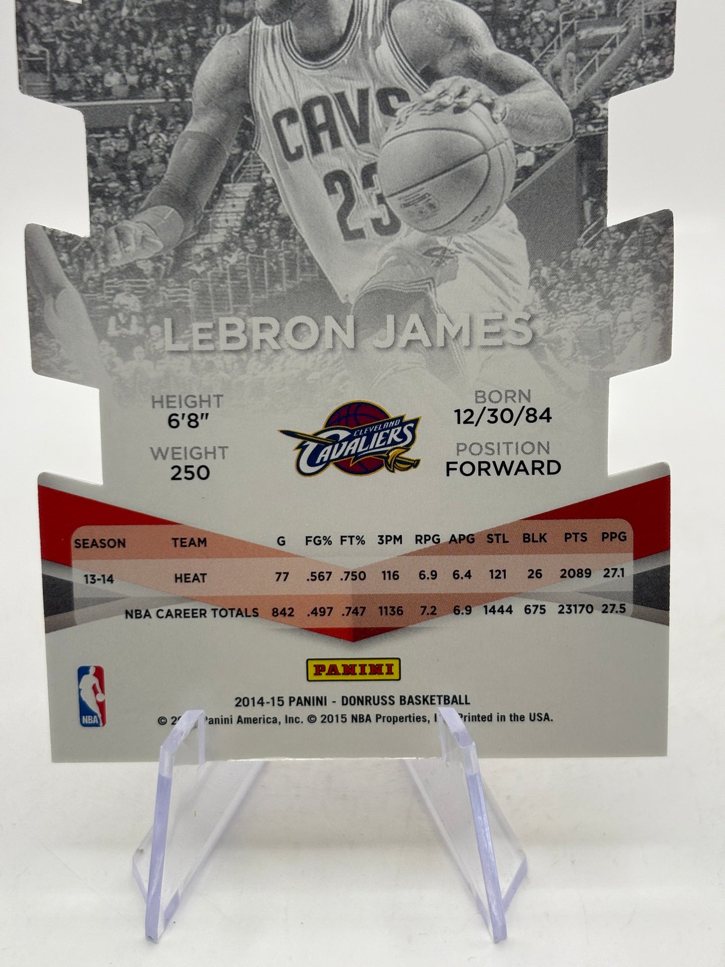 2014-15 Panini Donruss Elite Set Status Die-Cut 06/77 LeBron James #80