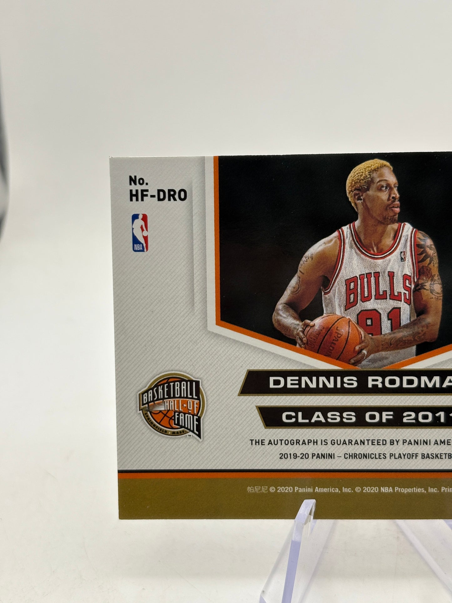 2019-20 Panini Chronicles Playoff Basketball HF-DRO Dennis Rodman Auto
