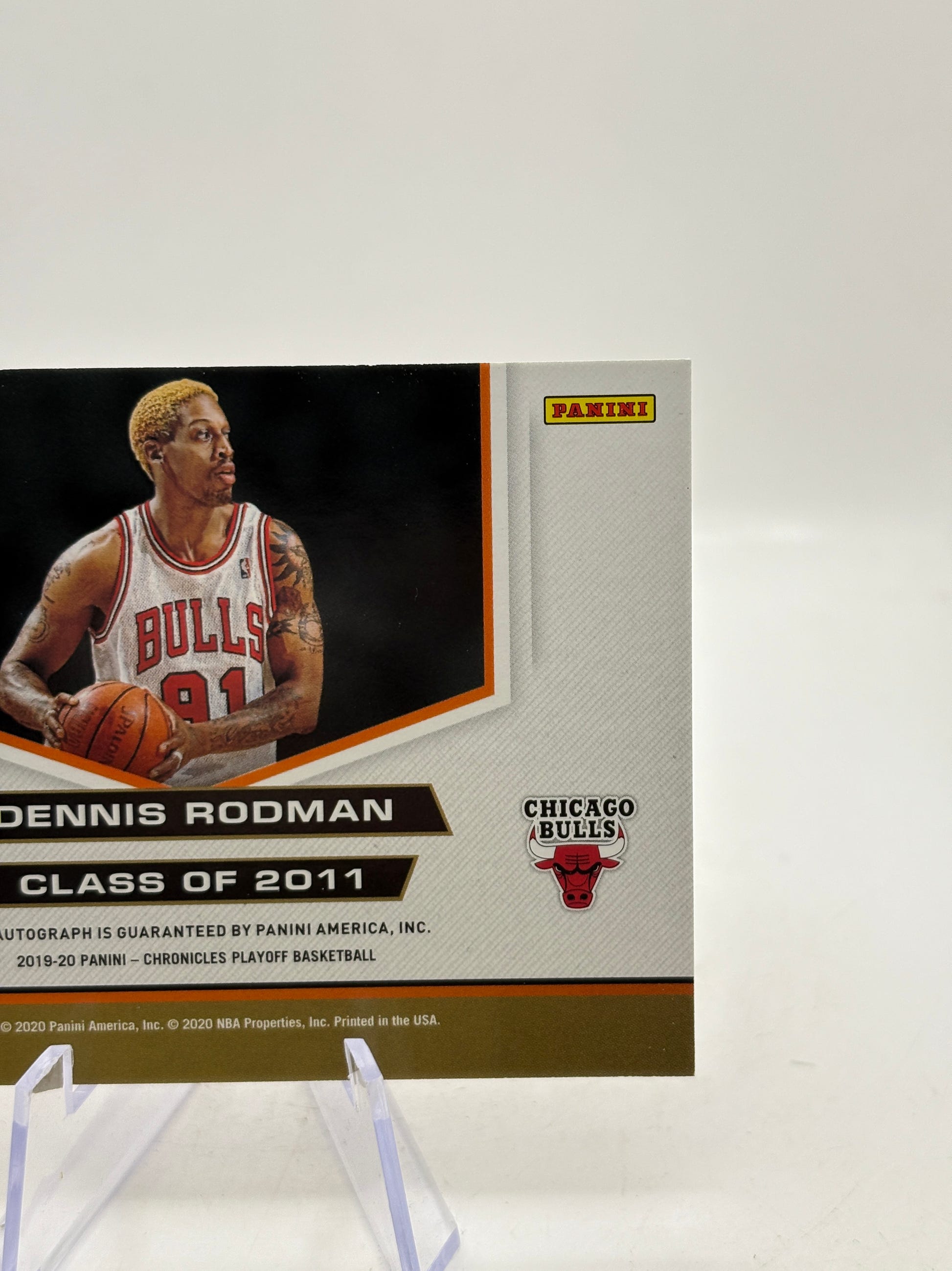 2019-20 Panini Chronicles Playoff Basketball HF-DRO Dennis Rodman Auto image 4